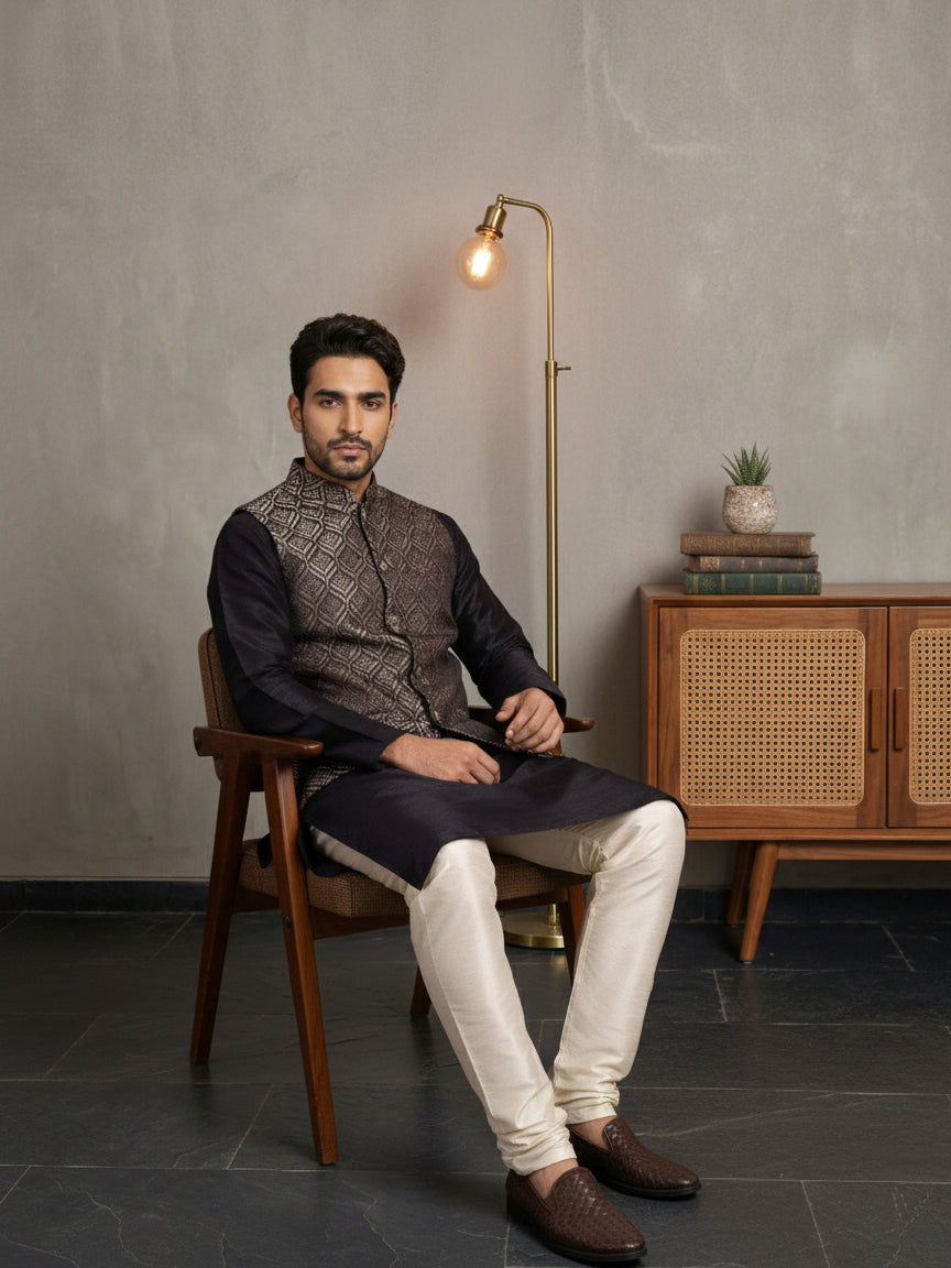 Woven Design Nehru Jacket