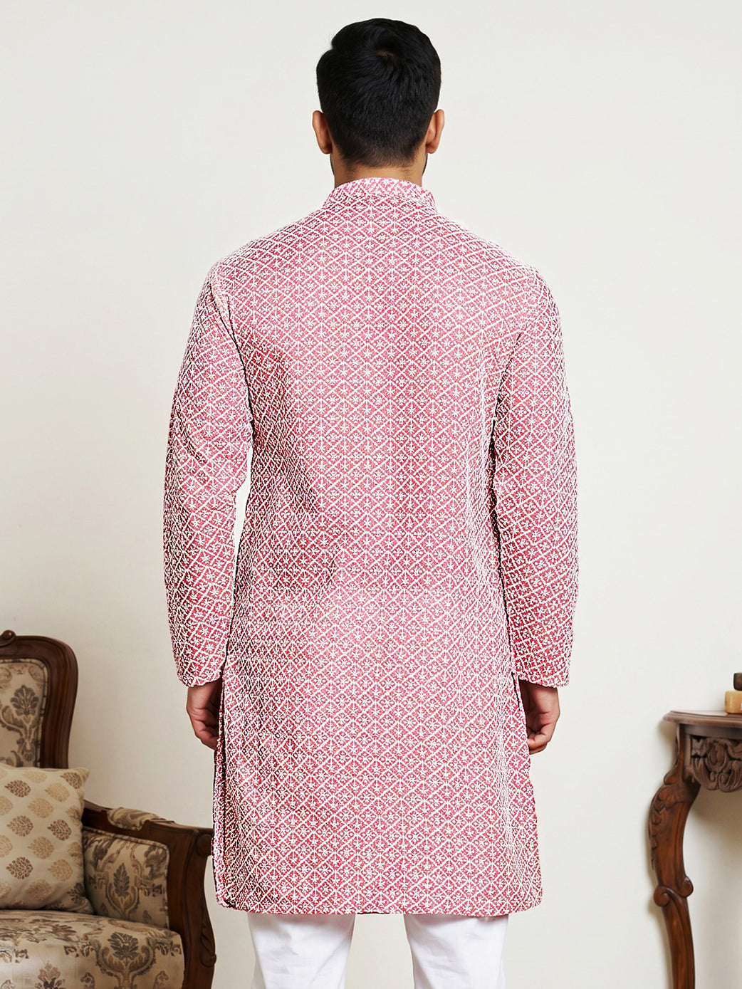 Floral Embroidered Kurta For Men