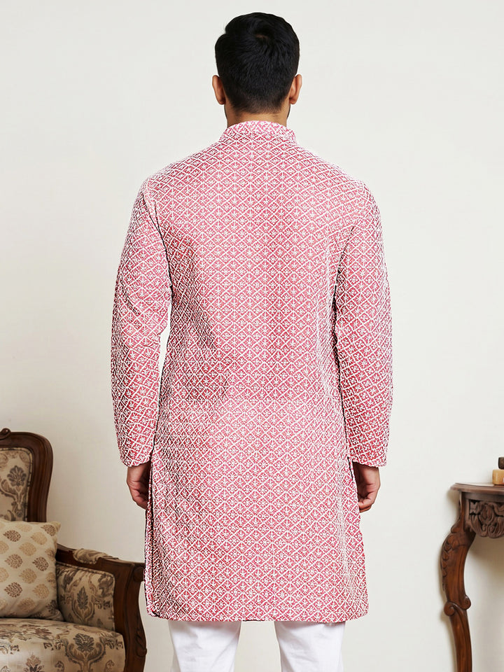 Floral Embroidered Kurta For Men