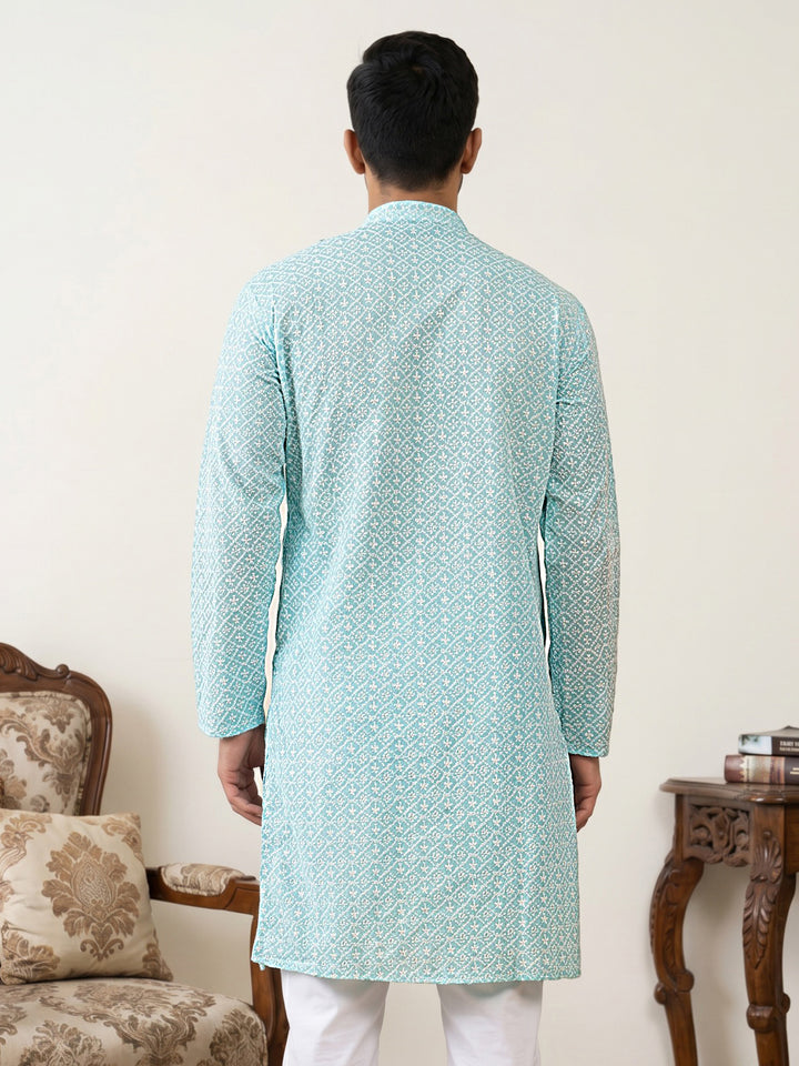 Floral Embroidered Kurta For Men