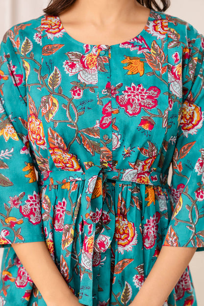 Floral Printed Maternity Dress