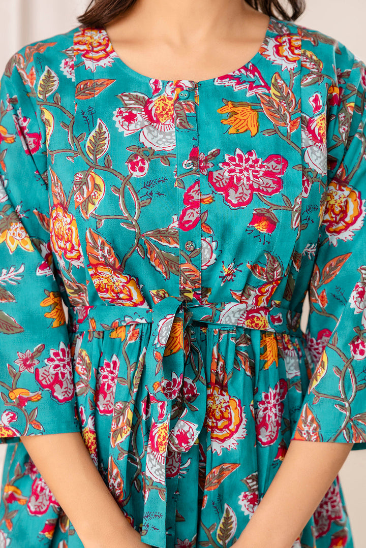 Floral Printed Maternity Dress