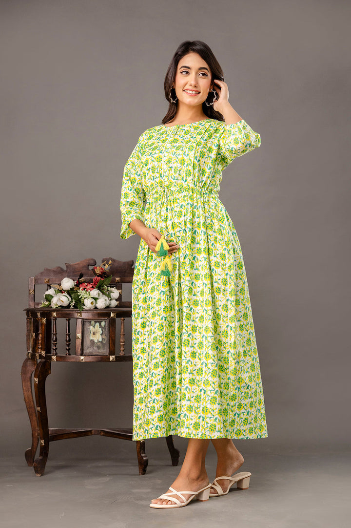 Floral Printed Maternity Dress