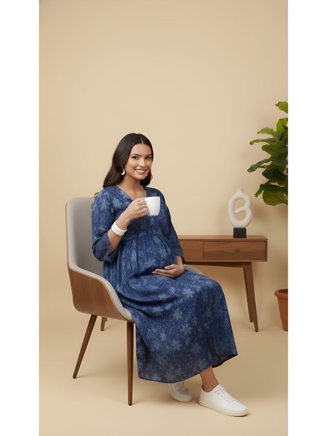 Printed Maternity Dress for Women