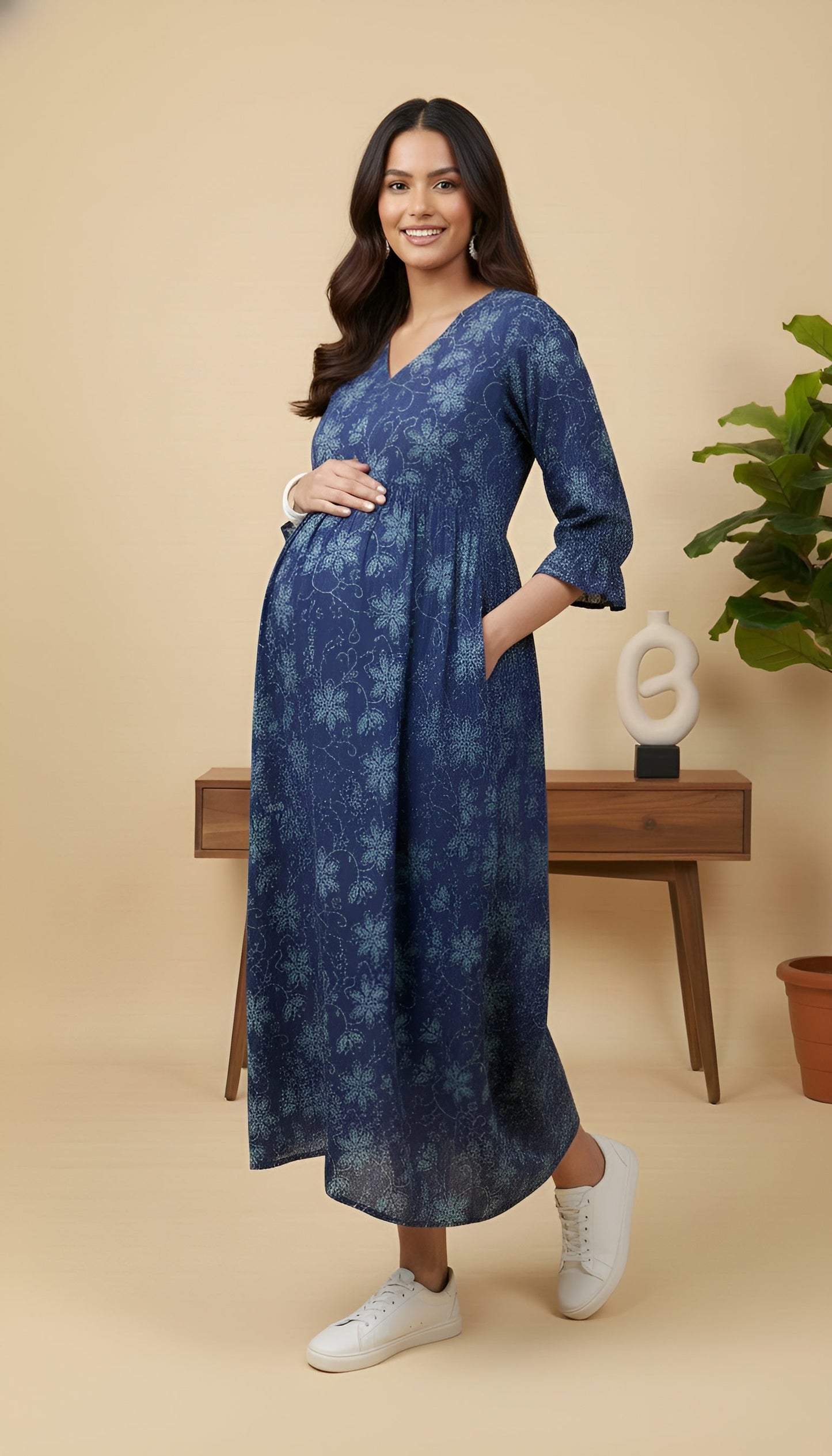 Printed Maternity Dress for Women