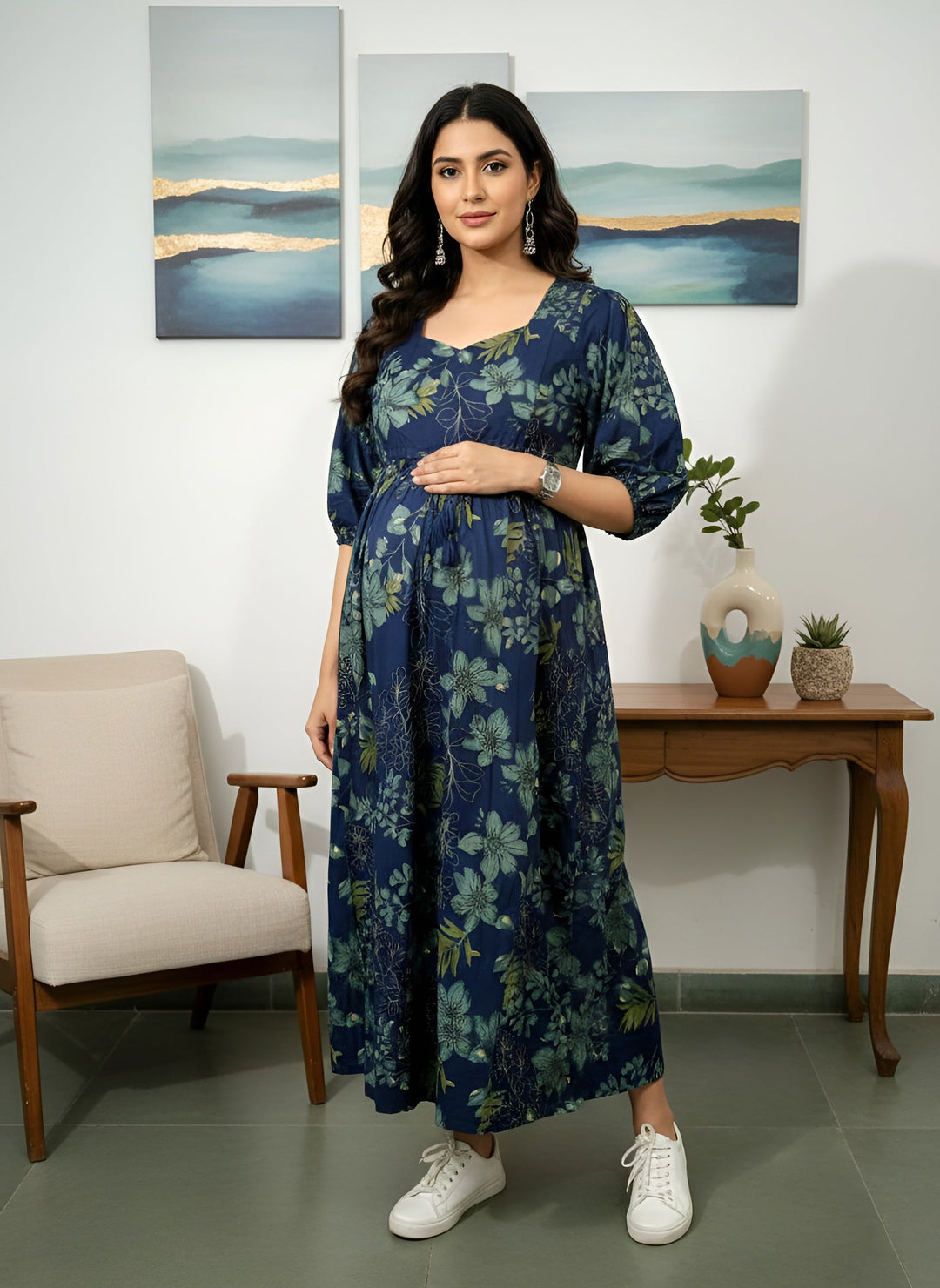 Printed Maternity Dress
