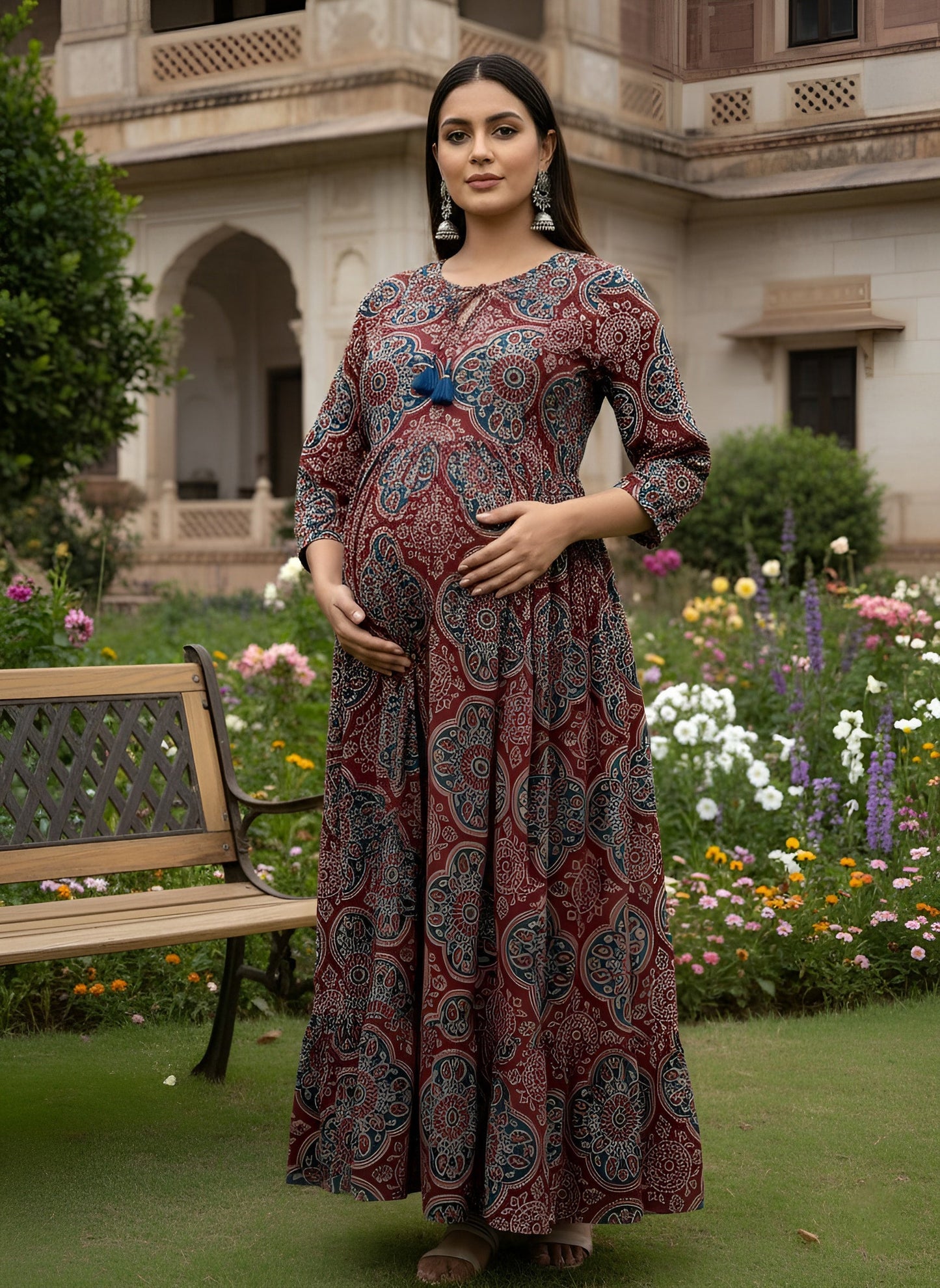 Printed Maternity Dress