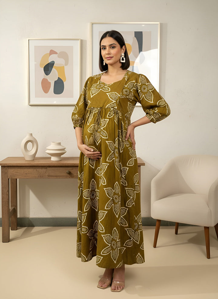 Printed Maternity Dress