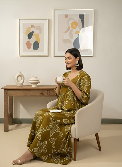 Printed Maternity Dress
