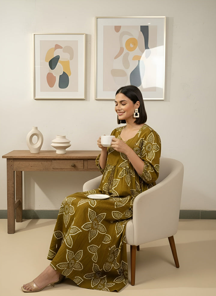 Printed Maternity Dress