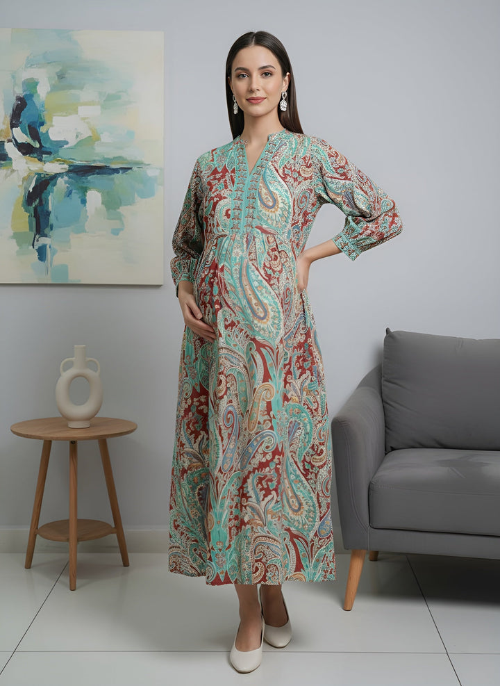 Printed Maternity Dress