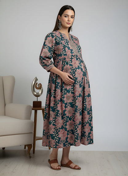 Printed Maternity Dress