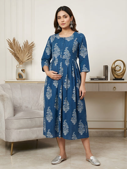 Printed Maternity Dress