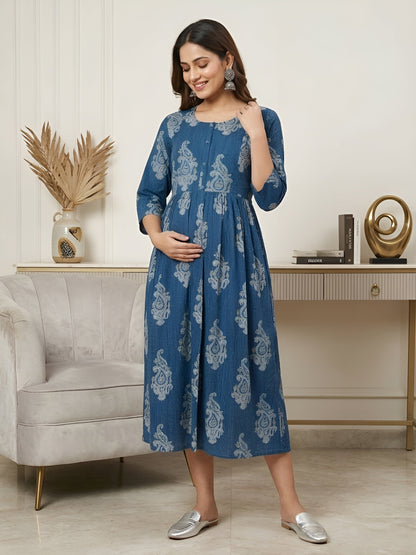 Printed Maternity Dress
