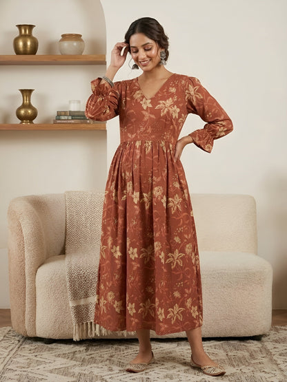 Printed Maternity Dress