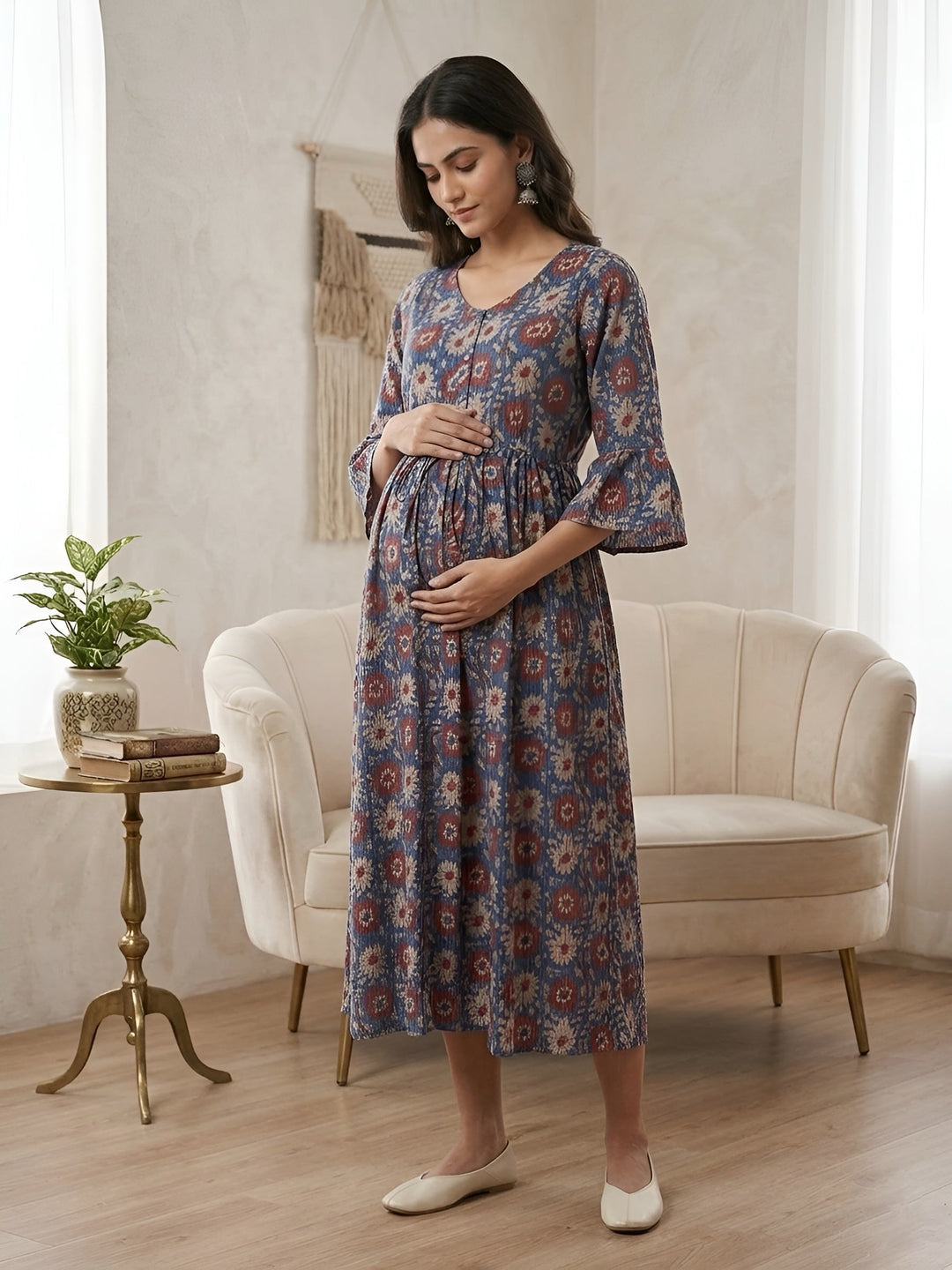 Printed Maternity Dress