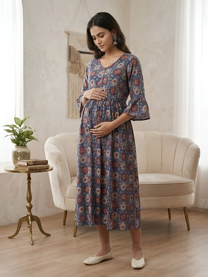 Printed Maternity Dress