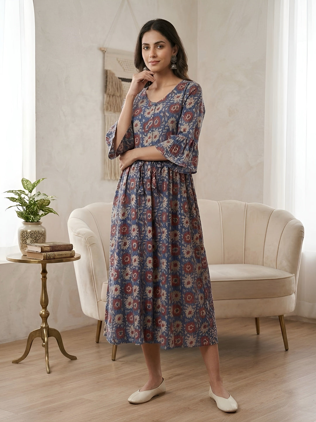Printed Maternity Dress