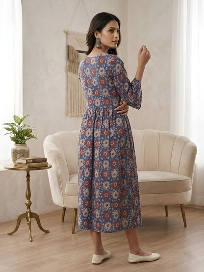 Printed Maternity Dress