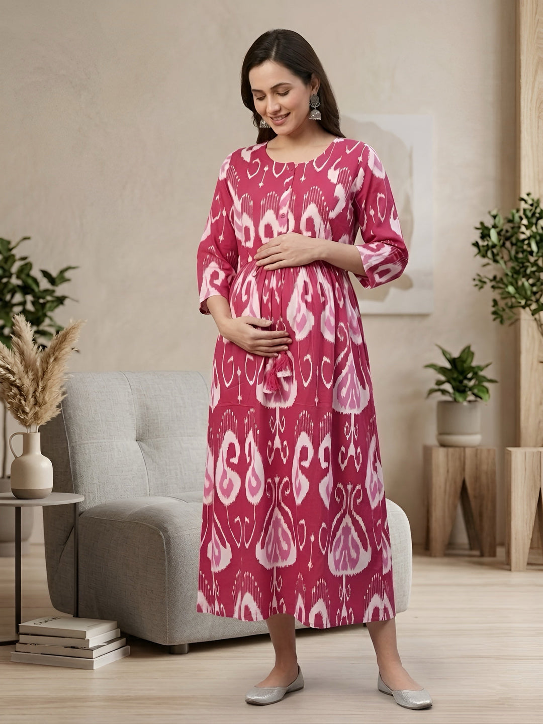 Printed Maternity Dress