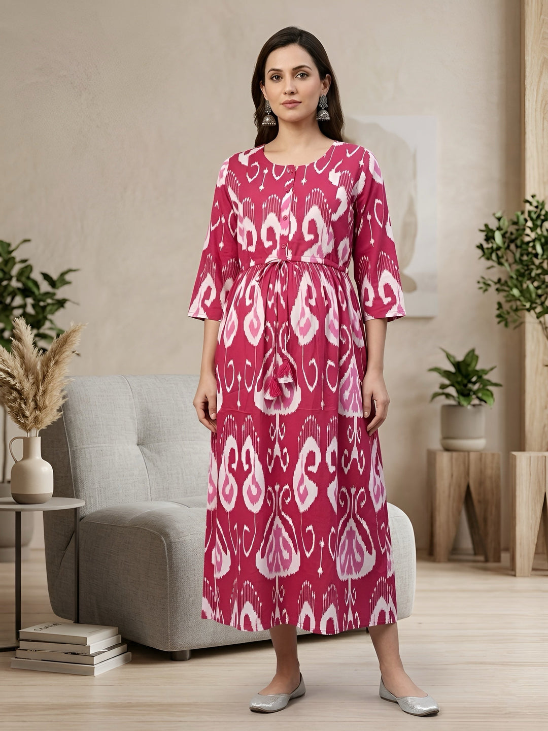 Printed Maternity Dress