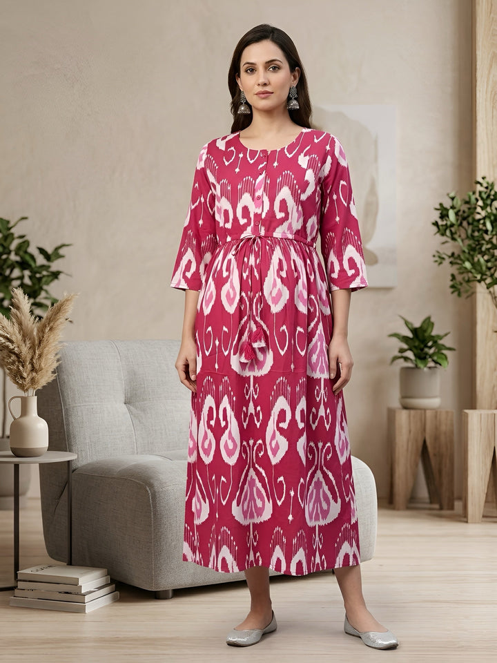 Printed Maternity Dress