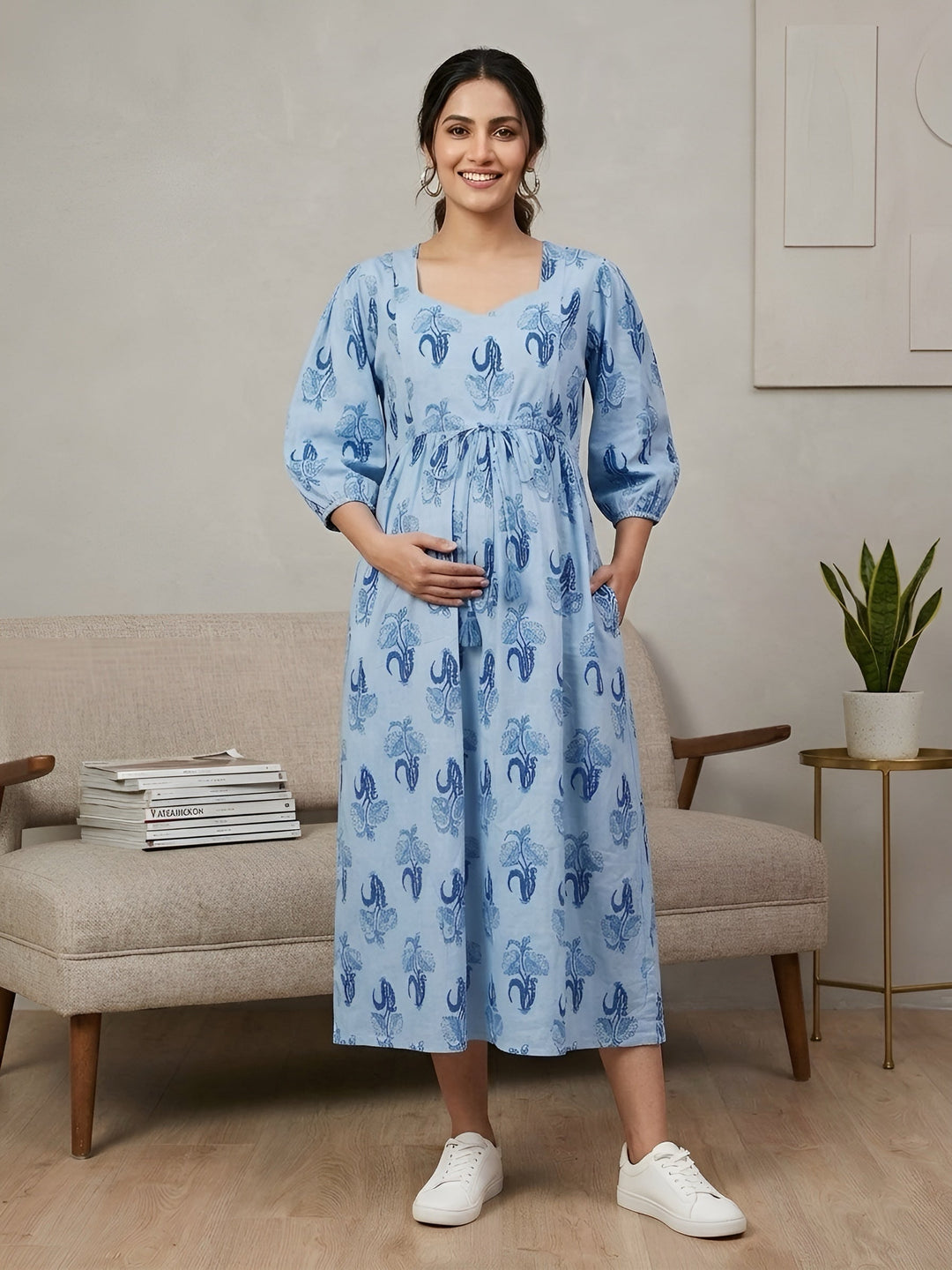 Printed Maternity Dress