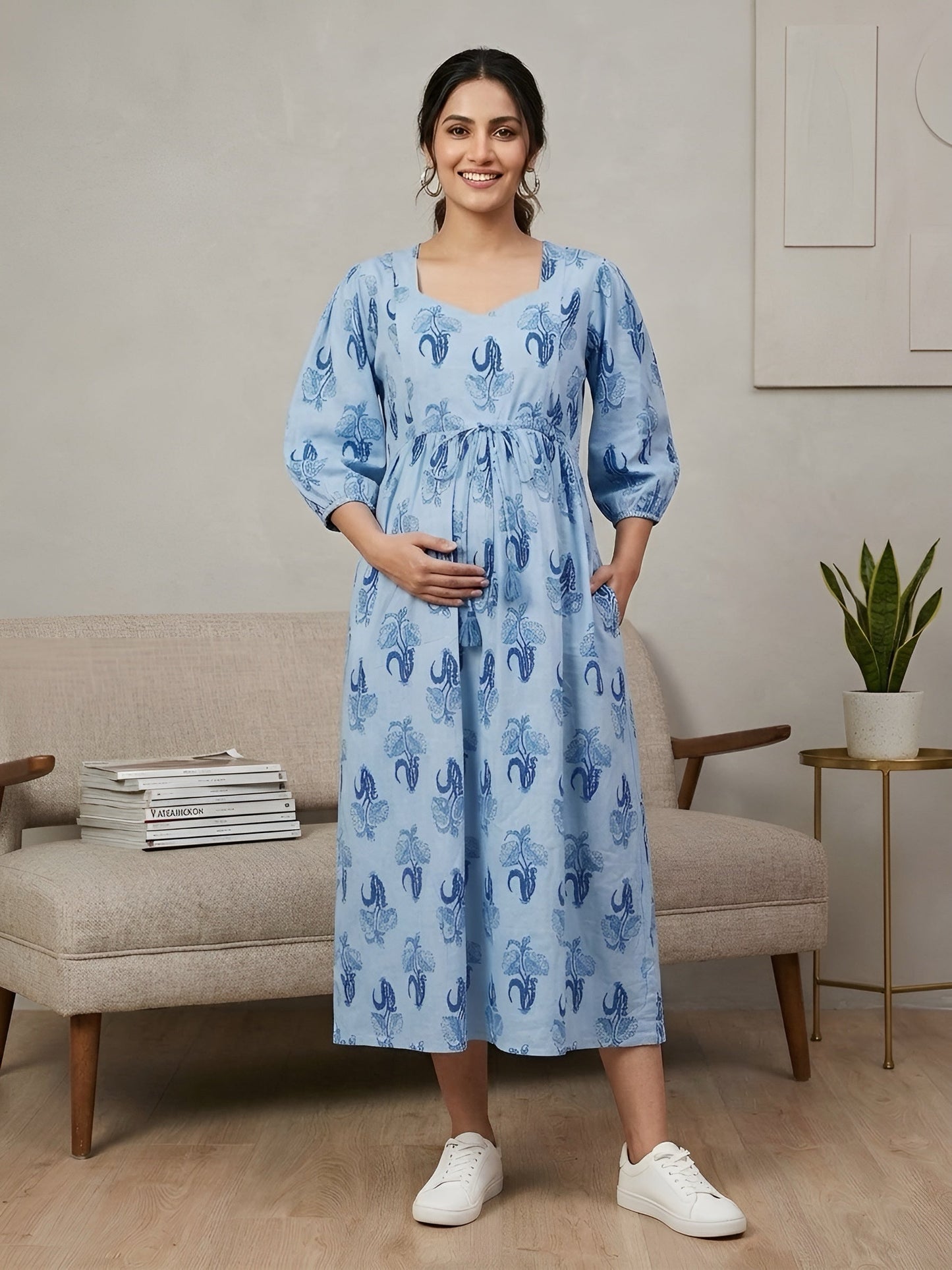 Printed Maternity Dress