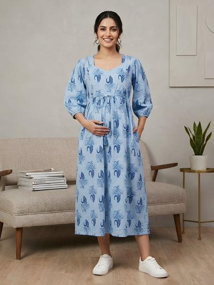 Printed Maternity Dress