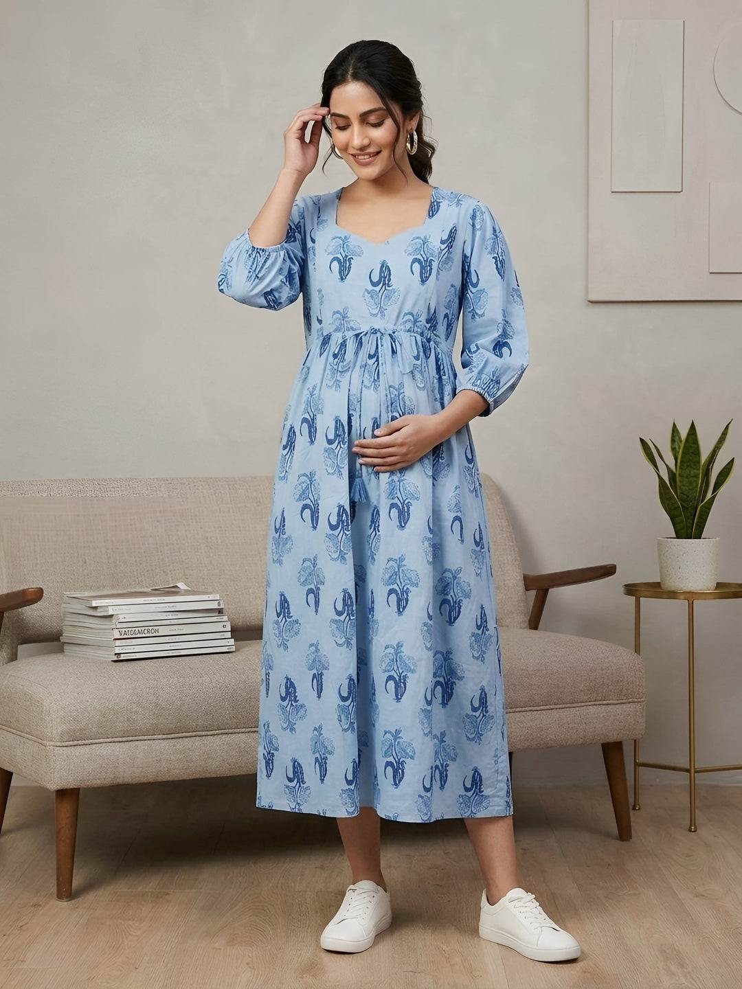 Printed Maternity Dress