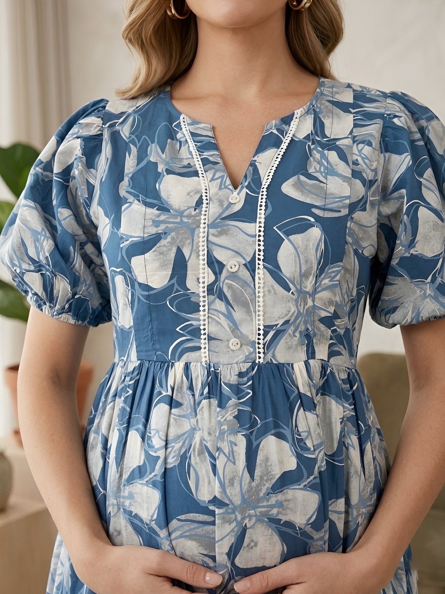 Printed Maternity Dress