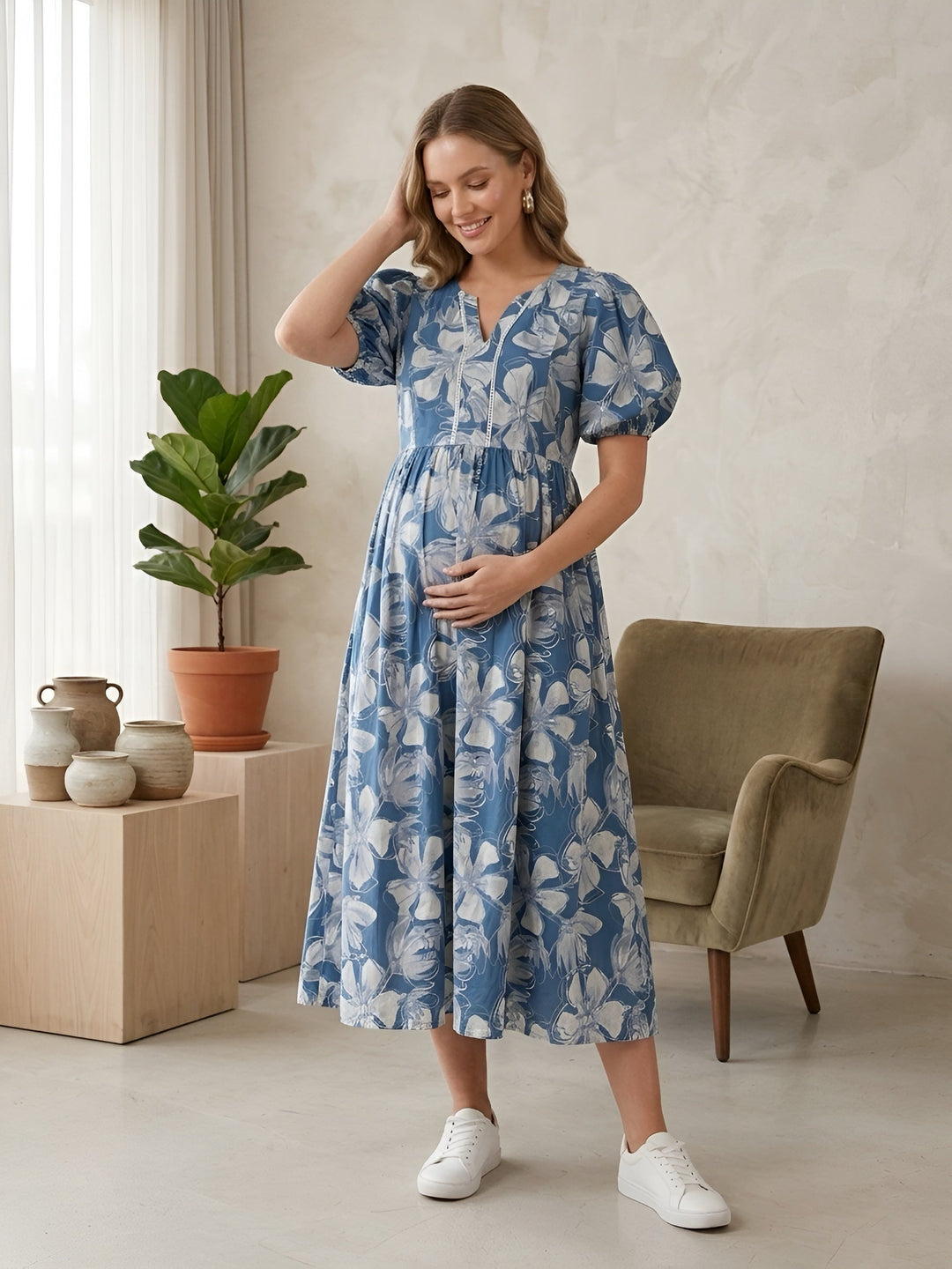 Printed Maternity Dress