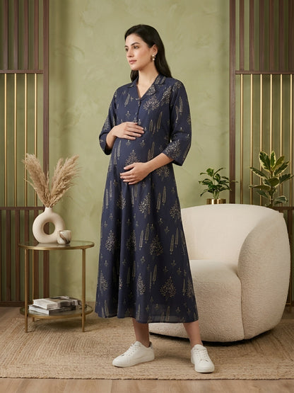 Printed Maternity Dress