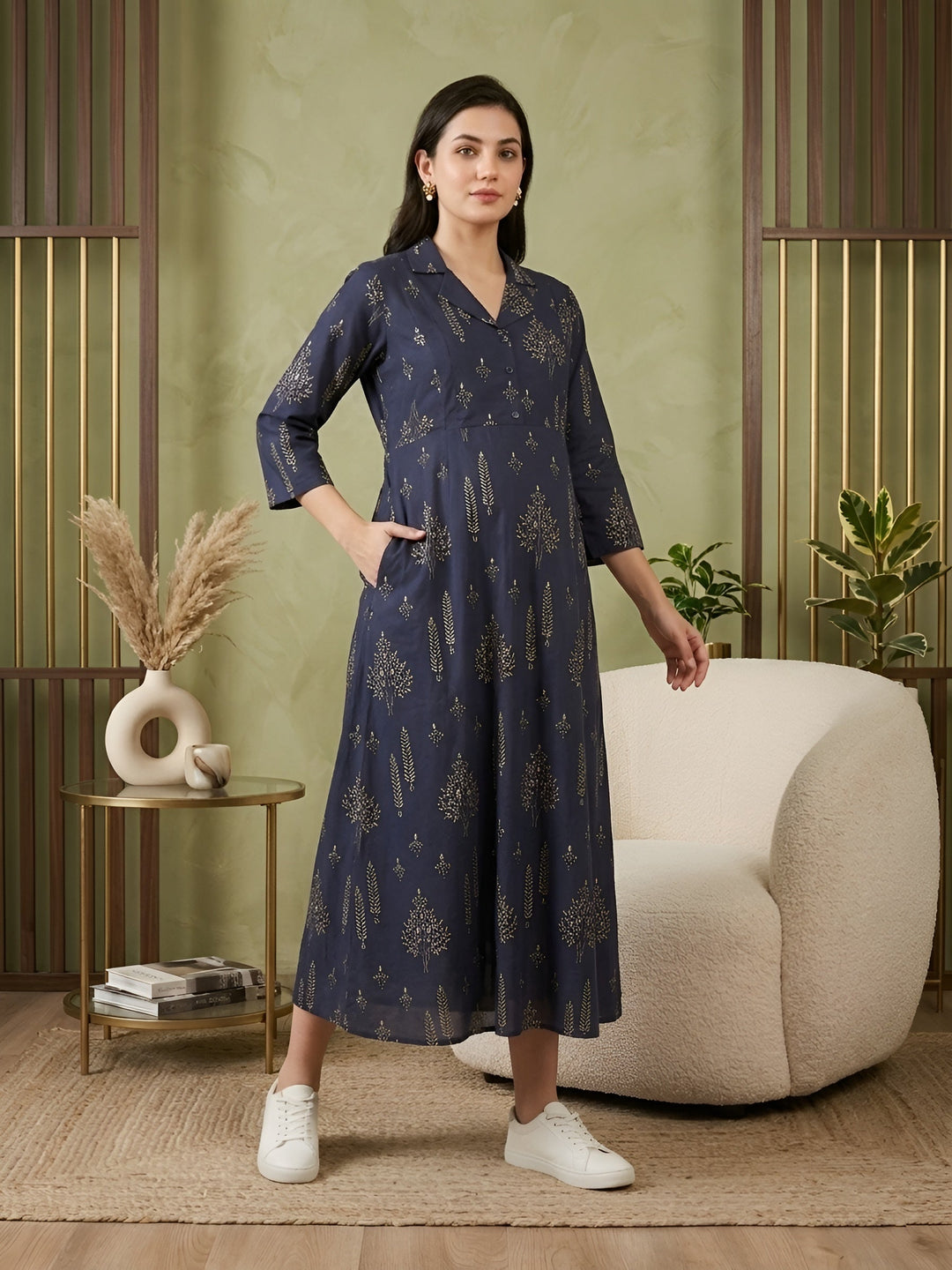 Printed Maternity Dress