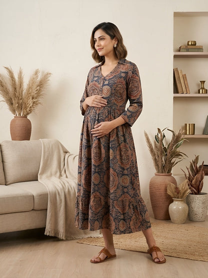 Printed Maternity Dress