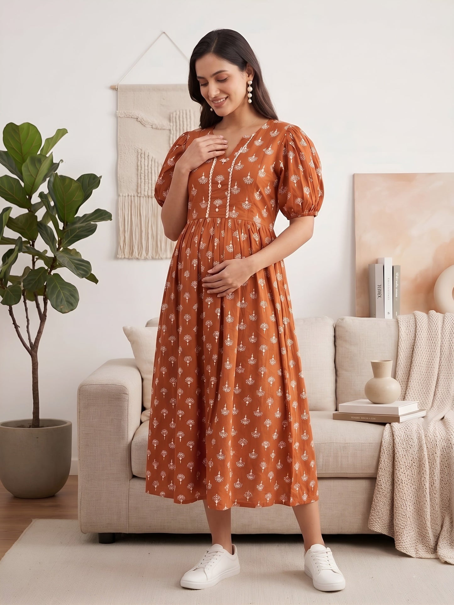 Printed Maternity Dress