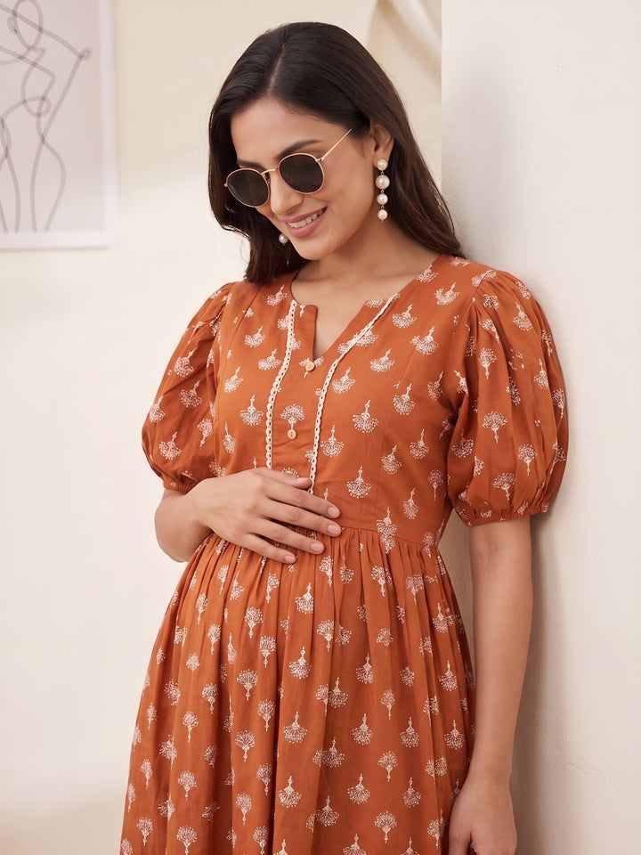 Printed Maternity Dress