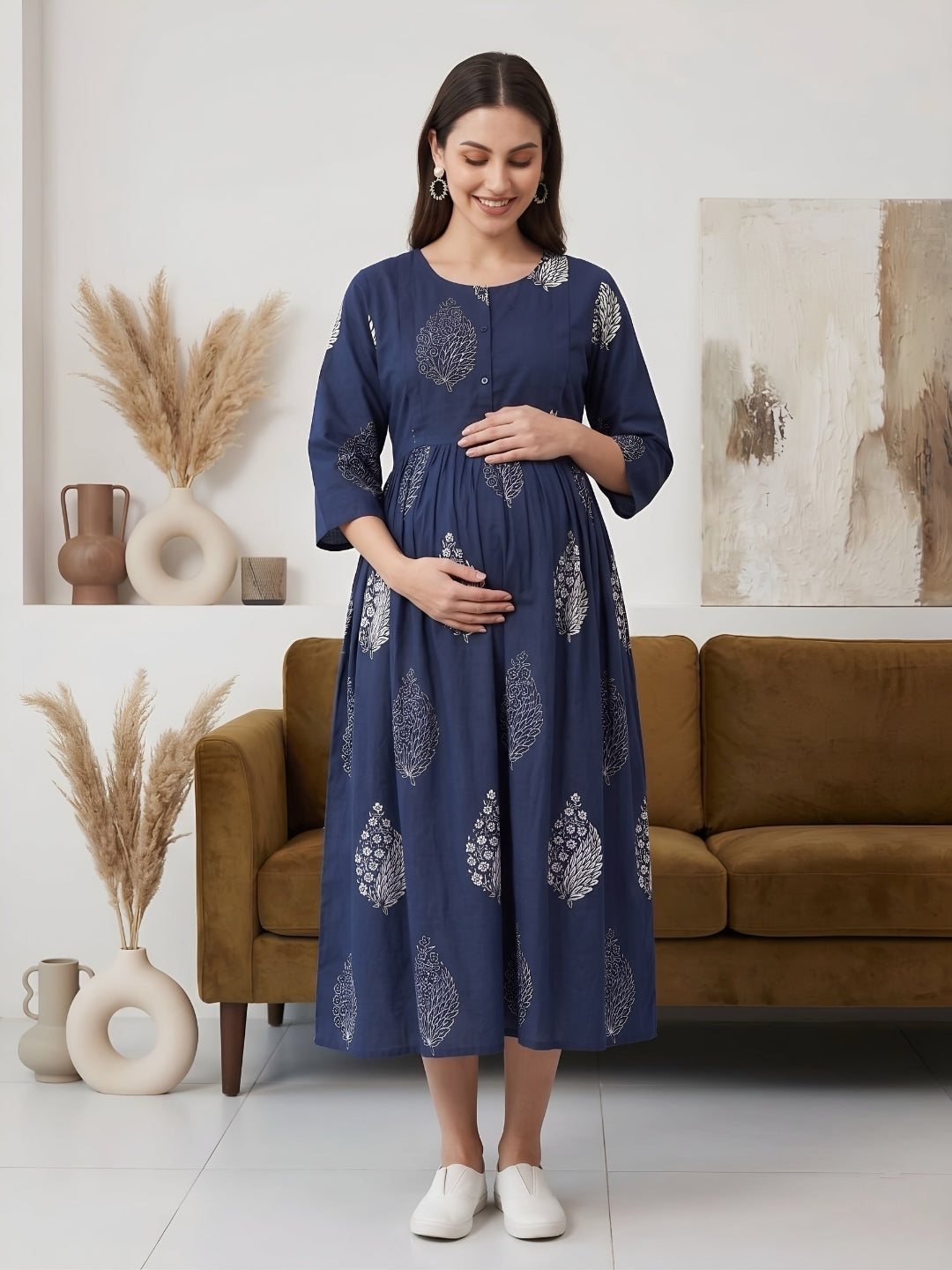 Printed Maternity Dress