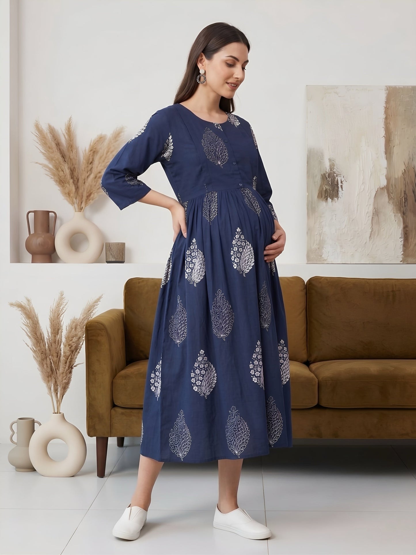 Printed Maternity Dress