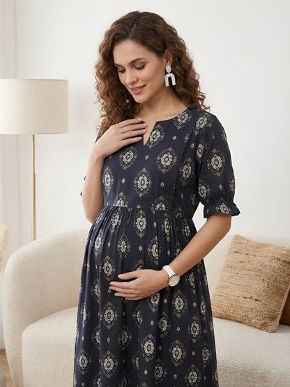 Printed Maternity Dress