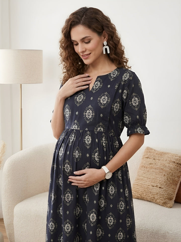 Printed Maternity Dress