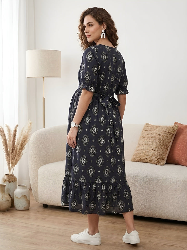 Printed Maternity Dress
