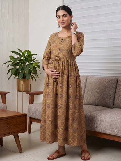 Printed Maternity Dress