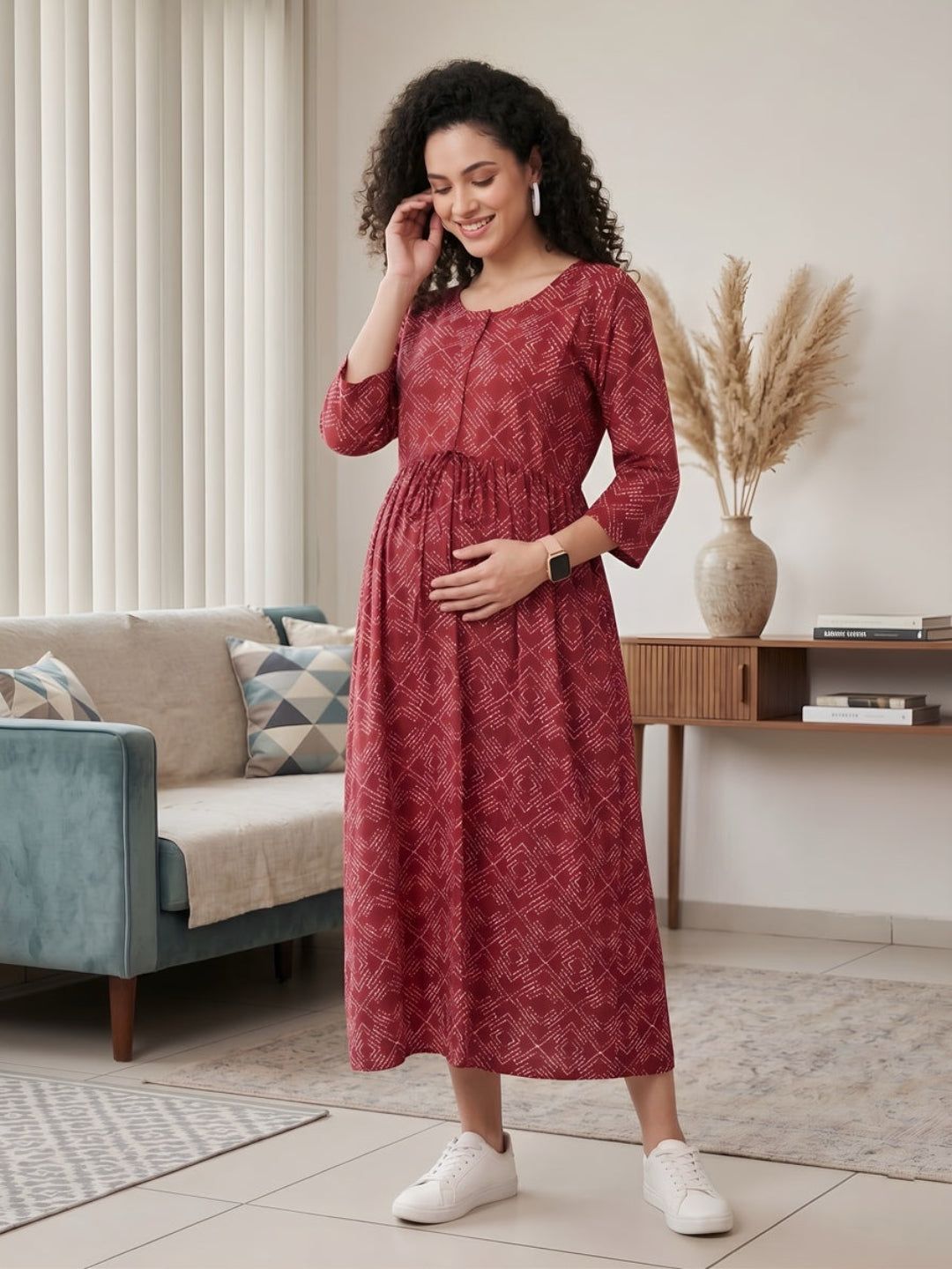 Printed Maternity Dress