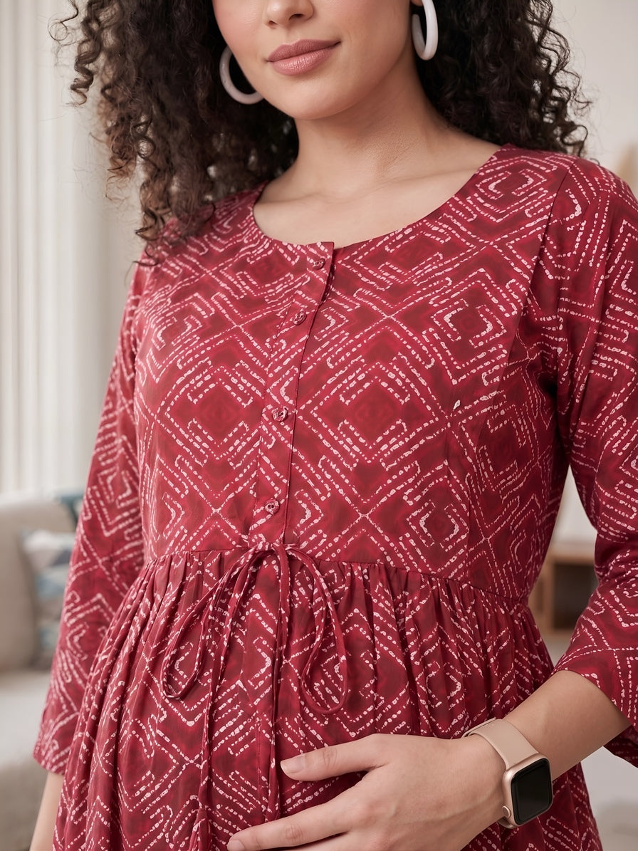 Printed Maternity Dress