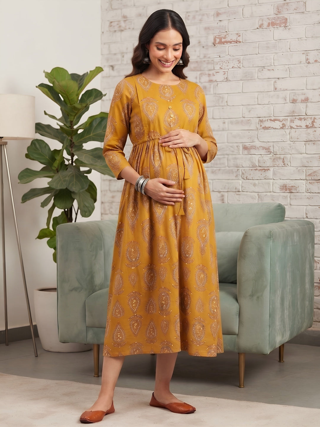 Printed Maternity Dress