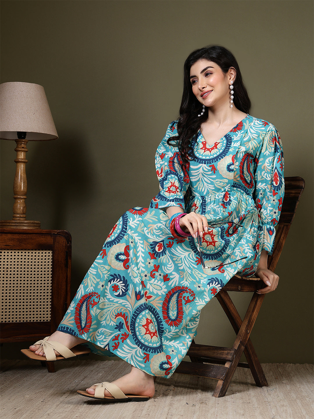 Multicolor Printed Dress for Women