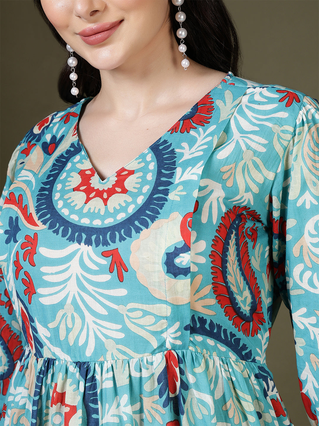 Multicolor Printed Dress for Women