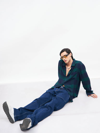 Men Navy Relax Fit Jeans