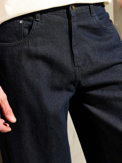 Men Blue Ombre Wide Leg Jeans
